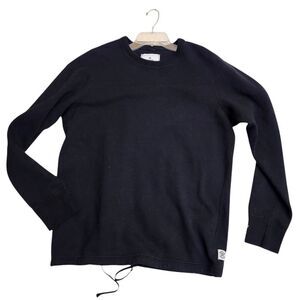 Reigning Champ Black crewneck double knit pullover sweatshirt Sz XLT‎
